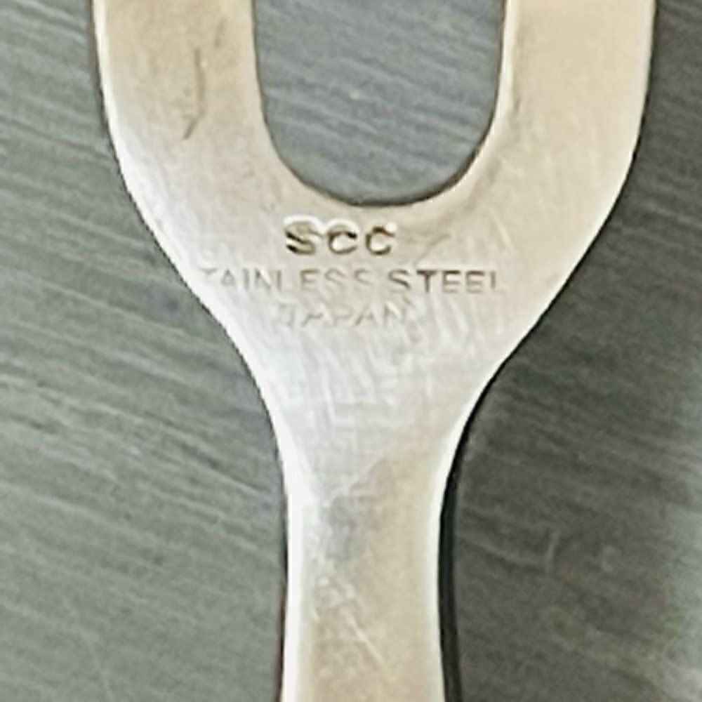 Lauffer ONYX Black Stainless Carving Meat Fork  Norway 10"  2 prong Excellent co - Picture 5 of 6